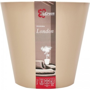 Горшок InGreen London бежевый, 19x19x17.3см