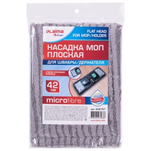 Насадка МОП плоская Лайма Home, 42см, карманы, плотная микрофибра (OF HY0128)