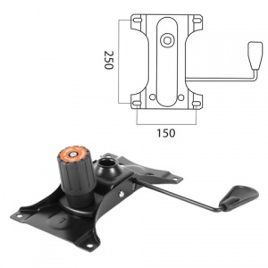 Механизм качания Top-Gun для кресла, межцентровое расстояние 150х250мм